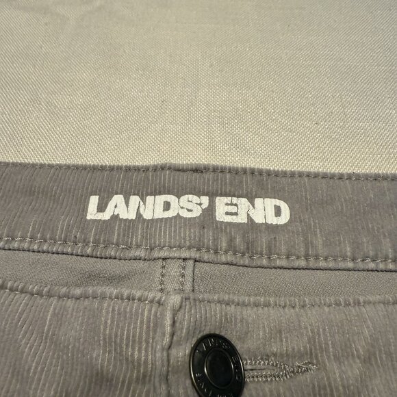 Women's Lands' End Gray Mid Rise Straight Corduroy Pants - Size 20W - Picture 4 of 4